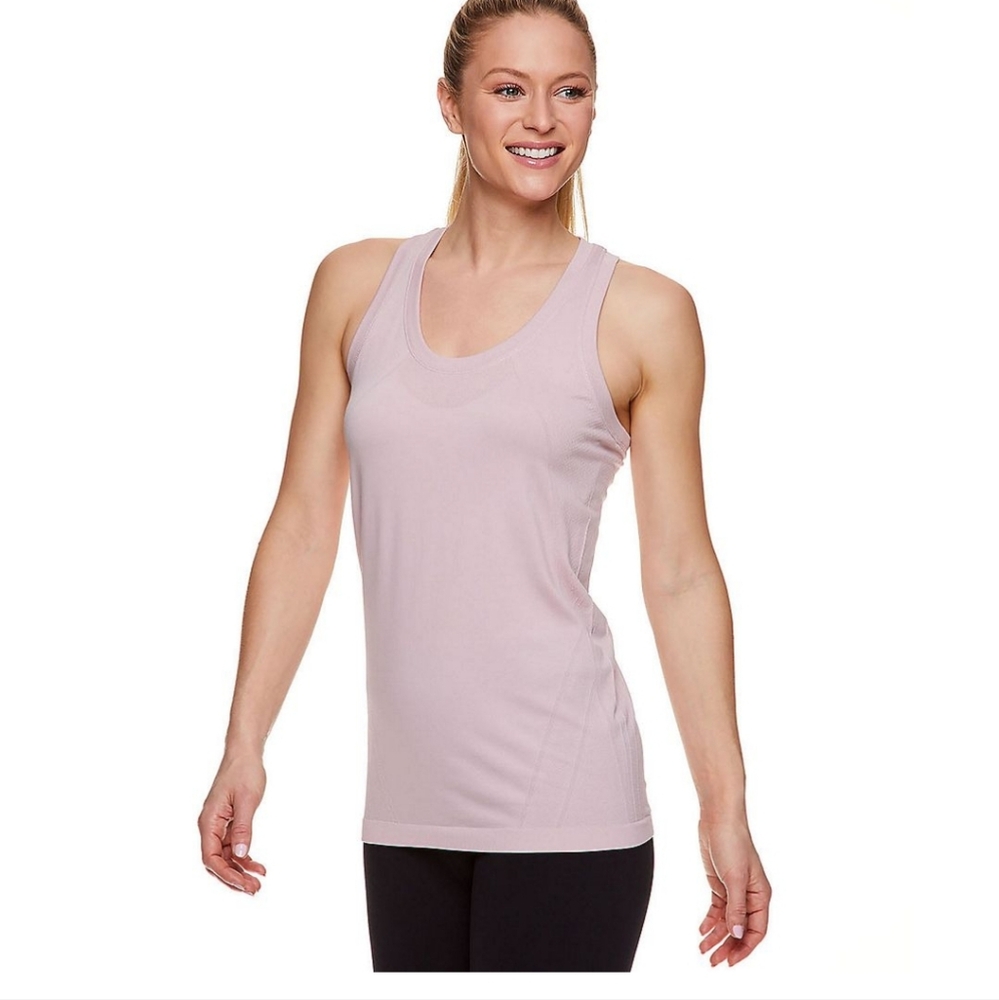 Women's Gaiam Warrior Seamless Light Blue Compression Tank